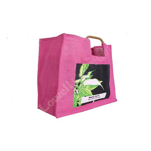 ถุงช้อปปิ้งผ้ากระสอบรักษ์โลก ใช้ซ้ำได้ พิมพ์โลโก้ได้ตามต้องการ ทนทาน - Product Image 1