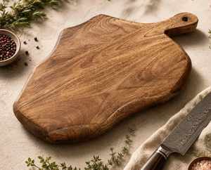 Tabla de cortar rectangular hecha a mano, de madera con acabado natural, personalizada, ecológica, apta para lavavajillas, para el hogar y hoteles - Product Image 4