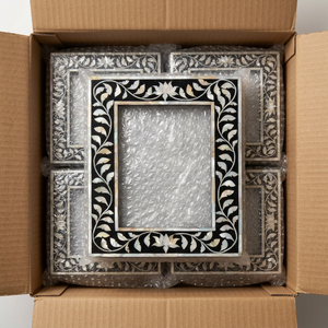 Marco de Fotos Rectangular Hecho a Mano al por Mayor, Personalizado OEM ODM, con Incrustaciones de Resina y MOP, Diseño Floral, DECORYUG - Product Image 4