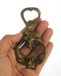 Vintage Ornate Brass Bottle Opener Decorative Floral Design Handcrafted Beer Opener Antique Style <b>Bar</b> <b>Tool</b> For Home <b>Bar</b> And Rest - Product Image 4
