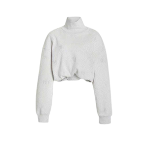 Sweat-shirt unisexe surdimensionné en coton à col montant brodé personnalisé Streetwear pull chaud - Product Image 3