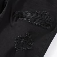 Pantalon en jean droit taille mi-haute pour homme, en mélange de coton confortable, délavé à la pierre, style streetwear tendance, décontracté et d'extérieur, vente en gros et personnalisable