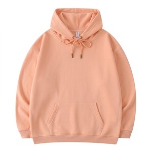 เสื้อฮู้ดผู้ชายสั่งทำขายส่ง แบบสวมหัว มีฮู้ดปรับได้ กระเป๋าหน้า แขนยาว และชายเสื้อแบบริบ - Product Image 2