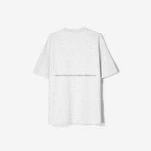 Promotion d'été T-shirts longs en coton unisexes T-shirts graphiques imprimés sur mesure respirants anti-rétrécissement surdimensionnés - Product Image 2