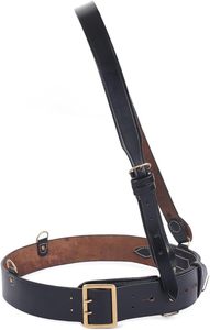 Ceinture croisée classique en cuir marron avec sangle réglable et finition haut de gamme - Product Image 6