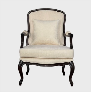 Sillón de Madera de Caoba de Alta Calidad con Cojín y Acabado Negro para Uso en Interiores - Product Image 3