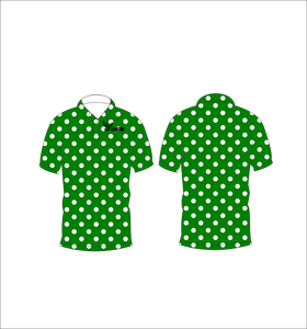 Polo personnalisé pour homme, sublimation, vert et blanc, imprimé floral, polo de golf, évacuation de l'humidité, manches courtes, performance, fournisseur OEM - Product Image 2