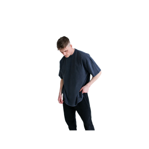 Premium 300 GSM Heavyweight Men's Oversized Solid Color O-Neck Short Sleeve Casual T-<b>Shirt</b> <b>100</b>% Cotton Jersey Knitted Fit - Product Image 2
