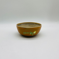 Set mangkuk saji Salad bambu sekali pakai, desain baru 2024, peralatan melamin gaya antik Modern, Kustom