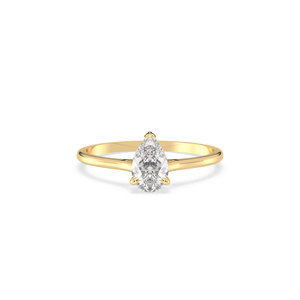 REYES GRA Certified <b>925</b> Sterling <b>Silver</b> Pear Cut 0.78 Carat Moissanite Solitaire Engagement <b>Ring</b> For Women Wholesale Jewelry - Product Image 2