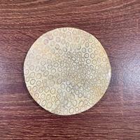 Sous-verre en agate à motif corail naturel – Sous-verre rond poli à la main pour boissons – Protection de table décorative haut de gamme de 10 cm