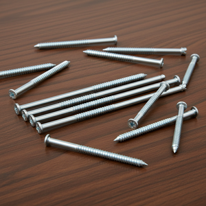 Tornillos para Madera PDC de Doble Rosca Métrica/Pulgada, Diámetro M6-M12, Cabeza Ranurada, Rosca Parcial, Clase 4.8 6.8, Acero al Carbono Zincado DIN - Product Image 1