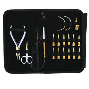 Kit de pinces pour extensions de cheveux à micro-anneaux avec pince à sertir 5-en-1 à 3 trous et fermeture de perles, enfileur de boucles Microlink et accessoires de coiffure - Product Image 5