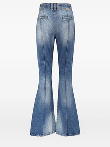 Nouveau design – Pantalon évasé pour femme, écologique, respirant, taille haute, avec cordon de serrage, mélange de coton léger, authentique et de qualité supérieure pour adulte - Product Image 2
