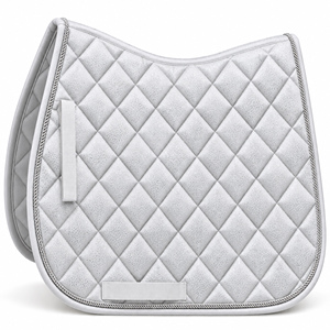 Tapis de selle équestre carré matelassé en coton à motif losanges pour l'équitation anglaise, tapis polyvalent - Product Image 1