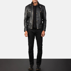 High Quality <b>Leather</b> <b>Jacket</b> Men 2026 Genuine <b>Leather</b> Outerwear OEM Biker Style Fashion Streetwear Bulk Wholesale <b>jacket</b> for men - Product Image 6