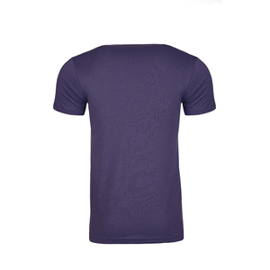 Camiseta de Punto Informal para Hombre, Cuello Redondo, Manga Corta, Color Sólido, Corte Regular, Color Morado - Product Image 1