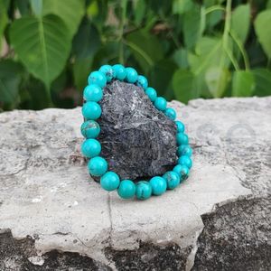 Pulsera de Turquesa de 8mm con Pirita, Ojo de Tigre y Hematita y Amuleto de Buda - Regalo Unisex para Hindúes - Product Image 3