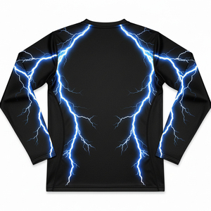 Men Rash Guard Sublimated Compression Shirt Water Repellent Fabric Surf Swimming Top Sun Protection Sports Apparel - Product Image 4