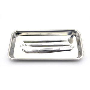 Juego de 3 Instrumentos Quirúrgicos Dentales de Acero Inoxidable con Empuñadura Manual Moleteada, Herramientas de Cuidado Bucal Clase I - Product Image 1