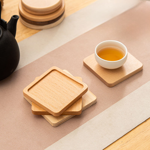 Custom <b>Pine</b> Wood Coasters Set Round and Square, Splinter-Free Heat-Resistant Cup Mats for Tea Mugs, <b>Coffee</b> <b>Table</b> Protection - Product Image 4