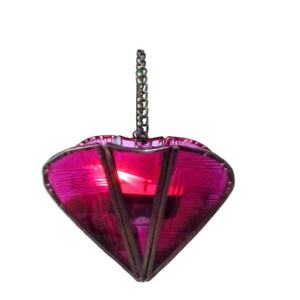 Nouveau design porte-bougie en verre noir en fer forgé avec forme de cœur - Product Image 2