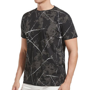 T-shirts à manches courtes pour hommes en coton 100% avec logo personnalisé imprimé, tissu respirant à impression numérique - Product Image 2