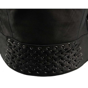 Chaqueta de Motociclista Clásica de Cuero Premium para Mujer, Estilo MC, SAMROZ SPORTS - Product Image 2