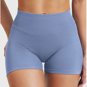 Shorts de sport pour femmes personnalisés, respirants, à séchage rapide, taille élastique, tissu 160g, coton, élasthanne, polyester, vente en gros - Product Image 2