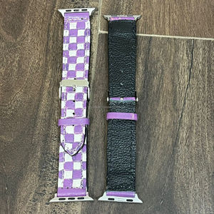 สายนาฬิกา Apple Watch หนังแท้ ดีไซน์ใหม่จากโรงงาน ลายตารางหมากรุก ดีไซน์ทันสมัย สายเปลี่ยนสำหรับทุกเพศ - Product Image 6