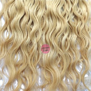 Extensiones de Cabello Humano Remy Indio Rubio 613 Rizado Decolorado con Clip y Doble Trama a Máquina - Product Image 2