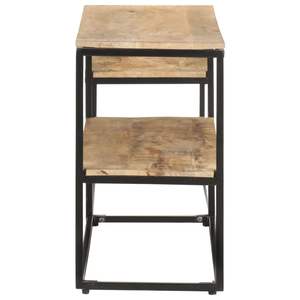 ตู้วางทีวีไม้มะม่วงสไตล์เรียบง่ายพร้อมขาตั้งเหล็กเคลือบสีฝุ่นสำหรับทีวี - Product Image 3