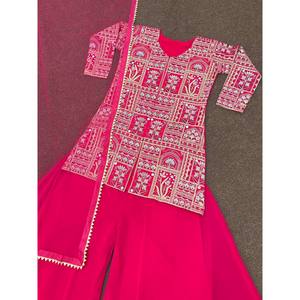 Hermosos conjuntos de traje para mujer con bordado elegante y codificación de trabajo de hilo - Product Image 4