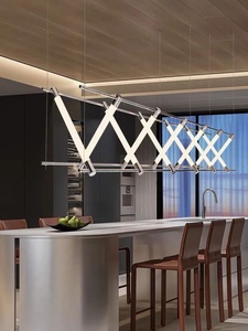 Modern Twelve <b>Tube</b> V Shape Chrome Stainless Steel PMMA Pendant Light for Commercial Interior - Product Image 2