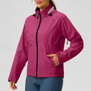 Women's Winter Lightweight Windbreaker Jackets With Adjustable Hood Water Resistant Casual Outdoor Streetwear Windbreaker Jacket - Product Image 4