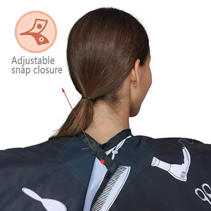 Capa de Peluquería con Estampado de Herramientas para el Cabello, de Poliéster Antiadherente, Capa Profesional para Barbería, para Cortar y Teñir el Cabello - Product Image 6