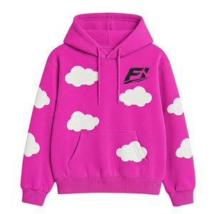 Sudaderas con Capucha Personalizadas con Estampado de Nubes, Oversize, de Algodón FRENCH TERRY, Estilo Casual Urbano, Manga Larga, Venta al por Mayor - Product Image 4