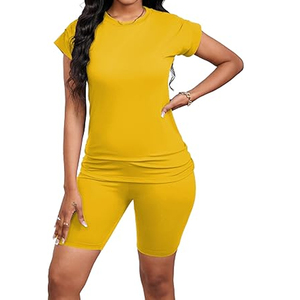 Ensemble deux pièces décontracté pour femmes, haut et short surdimensionnés, vêtements de détente pour femmes - Product Image 3