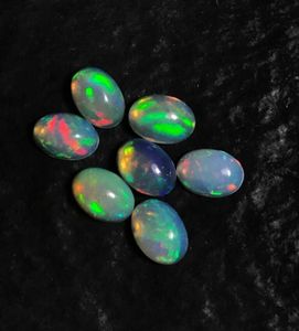 Opale éthiopienne naturelle multi-éclats, cabochon. Magnifique lot d'opales pour la création de bijoux. - Product Image 2