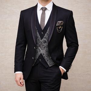 Traje de Esmoquin Premium Estilo Italiano para Hombre, Conjunto de Blazer Transpirable 100% Poliéster, Ropa Formal para Bodas y Fiestas, Atuendo Moderno para Caballero - Product Image 3