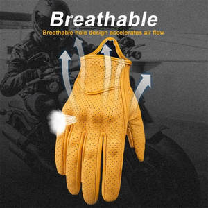 Gants de moto pour homme, fabriqués par [Nom du fabricant], tissu extensible de haute qualité avec sangle Velcro réglable. - Product Image 4