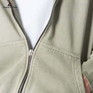 Sweat-shirts à capuche unisexe de haute qualité, épais, avec fermeture éclair, effet délavé, pour l'entraînement sportif et le sport en salle, collection hiver 2026, vente en gros - Product Image 4