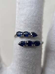 Anillo de Zafiro Elegante, Zafiro Natural, Anillo de Compromiso y Boda, Estilo Art Deco Clásico, Anillo de Zafiro Azul para Mujer, Joyería - Product Image 6