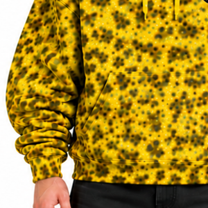 Mustard <b>Leopard</b> <b>Print</b> <b>Hoodie</b> Oversized Pullover Streetwear Sweatshirt Heavyweight Fleece Drawstring Pocket Winter Casual Top - Product Image 6