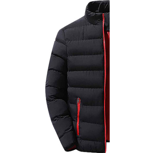 Windproof Breathable Eco-Friendly Casual Winter Jacket Pockets Wholesale Custom OEM Printed <b>Fleece</b> Puffer Stand Collar Front Men - Product Image 5