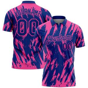 Blue Pink Sublimated Team Polo Shirt Custom Logo Supplier Quick Dry Athletic Polyester Sportswear Private <b>Label</b> Export Quality - Product Image 1
