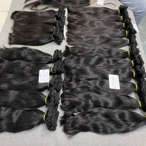 100% Vietnamese Virgin Raw Human Hair Remy Natural Straight Donor Hair Wholesales Vietnam Bouncy <b>Curly</b> Super Double Drawn - Product Image 6