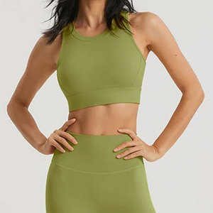 Ensemble de sport haut de gamme, tendance, respirant, léger et confortable, comprenant un legging taille haute et un soutien-gorge de sport, du meilleur fournisseur pour la gym et le fitness - Product Image 5