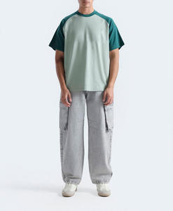 Custom <b>Men</b> Acid Wash Knitted <b>Silk</b> Screen Printed T-<b>Shirt</b> Streetwear Hip Hop 100% Cotton with Logo Customize Oversized Vintage - Product Image 1