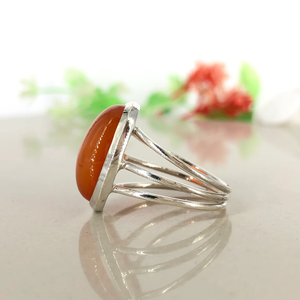 Carnelian Stone <b>Midi</b> <b>Ring</b> 925 Silver Handmade Statement Jewelry Anniversary Gift for Her - Product Image 3
